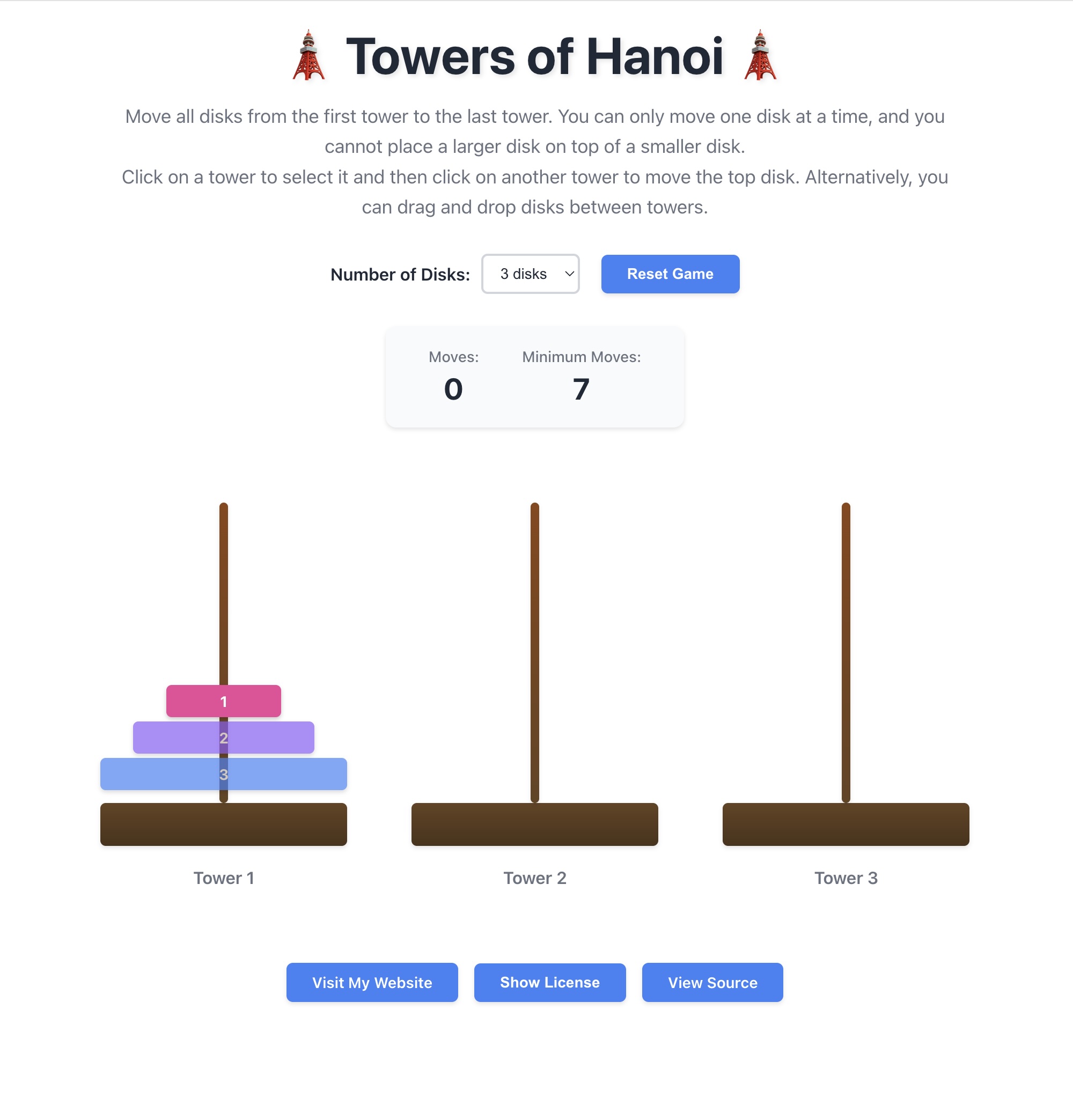 Towers of Hanoi (Light)