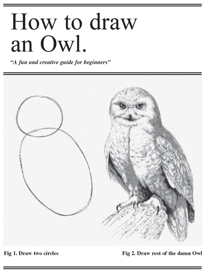 How to draw an owl meme